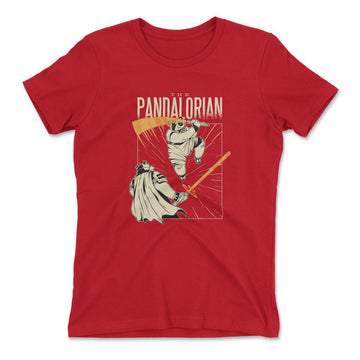 The Pandalorian Womens T-Shirt in Red color